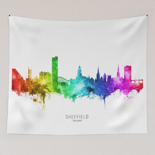 Aperçu de l'œuvre Sheffield England Skyline créée et vendue par ArtPrints.