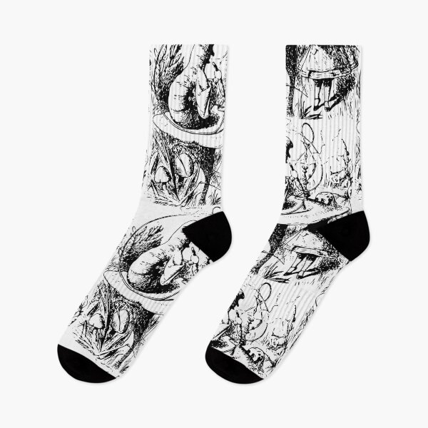 Item preview, Alice in wonderland ink illustration, Caterpillar - Gift idea designed and sold by DGCollab.
