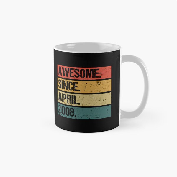 Item preview, 14th Birthday Gift: Awesome Since April 2008, Retro 2008 April Birthday designed and sold by AMINE  ★★★★★.