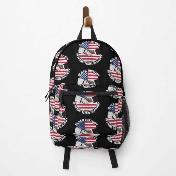 Item preview, Black History Is More Than Slavery Shaking Hands Grunge American Flag Circle in Black designed and sold by LuckyKermit.