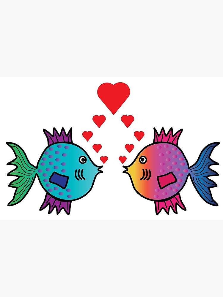 Romantic fish for Valentines Day Greeting Card for Sale by KoandZo