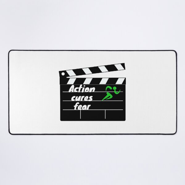 Item preview, Action cures fear - Action quotes motivational designed and sold by DigitalArtTrend.