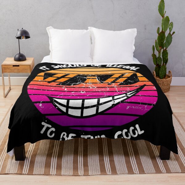 Item preview, It Should Be Illegal To Be This Cool Smiling Face With Dope Sunglasses Grunge In Black designed and sold by LuckyKermit.