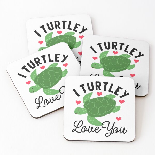Item preview, I Turtley Love You Cute Turtle With Hearts Funny Sayings For Turtle Lovers designed and sold by Fleyshop.