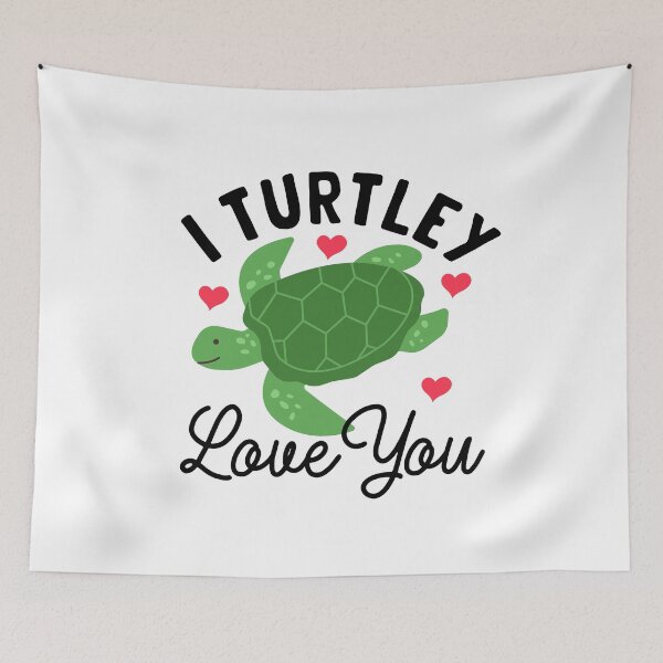 Item preview, I Turtley Love You Cute Turtle With Hearts Funny Sayings For Turtle Lovers designed and sold by Fleyshop.