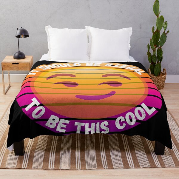 Item preview, It Should Be Illegal To Be This Cool Smirking Emoji Grunge Effect In Black designed and sold by LuckyKermit.