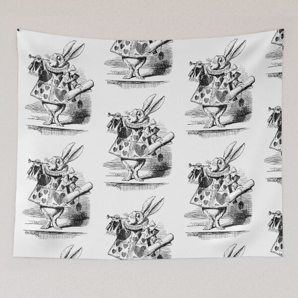 Item preview, Alice in wonderland ink illustration, White Rabbit - Gift idea designed and sold by DGCollab.