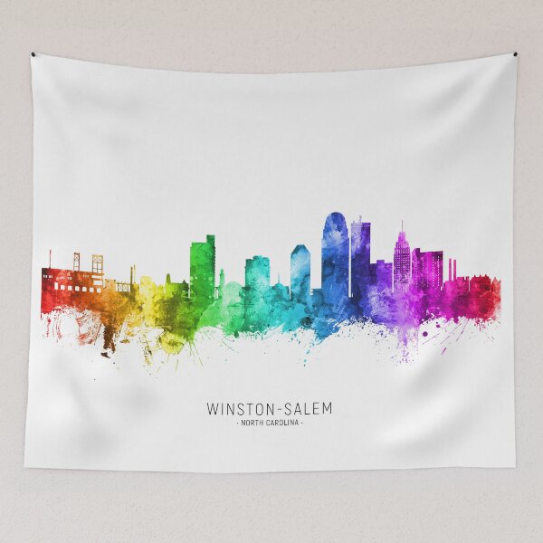 Artikelvorschau, Winston-Salem North Carolina Skyline entworfen und verkauft von ArtPrints.