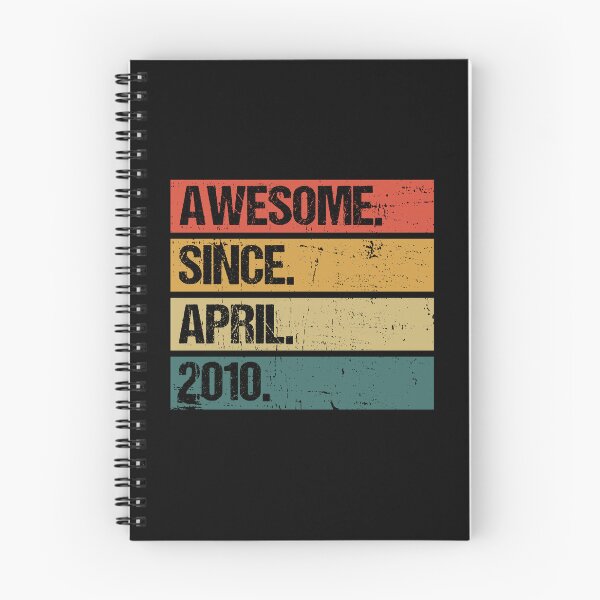 Item preview, 12th Birthday Gift: Awesome Since April 2010, Retro 2010 April Birthday designed and sold by AMINE  ★★★★★.