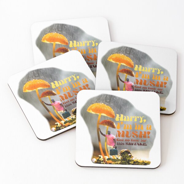 Item preview, Hurry, I'm in a MUSH! Mushroom pun taxi hailing designed and sold by Nutmeg-Emporium.