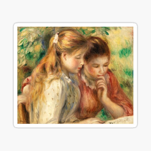 "Reading (La Lecture)" Sticker by rimmatv | Redbubble