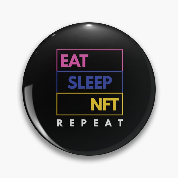 Item preview, Eat sleep NFT repeat -colourful design designed and sold by happyrays.