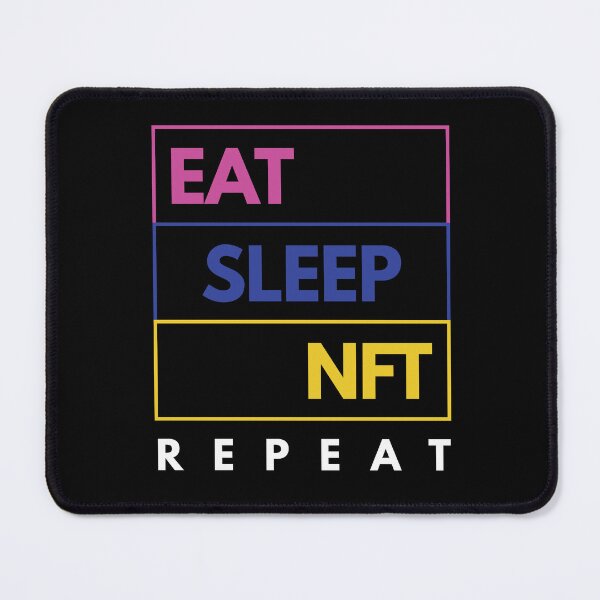 Item preview, Eat sleep NFT repeat -colourful design designed and sold by happyrays.