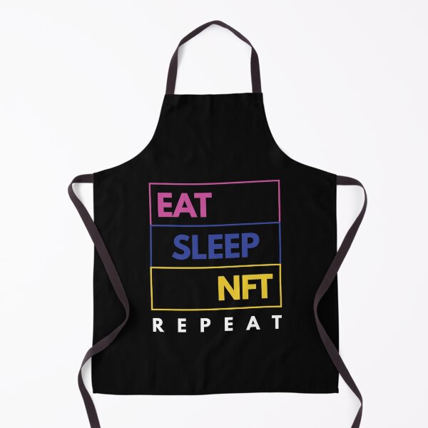 Item preview, Eat sleep NFT repeat -colourful design designed and sold by happyrays.
