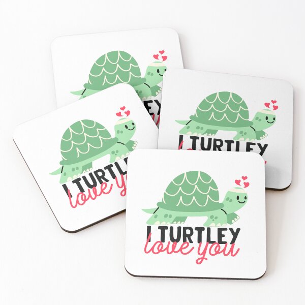 Item preview, I Turtley Love You Cute Turtle With Hearts Funny Sayings For Turtle Lovers designed and sold by Fleyshop.