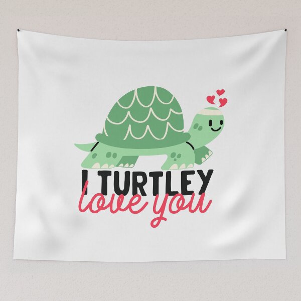 Item preview, I Turtley Love You Cute Turtle With Hearts Funny Sayings For Turtle Lovers designed and sold by Fleyshop.