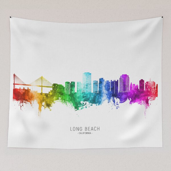 Item preview, Long Beach California Skyline designed and sold by ArtPrints.