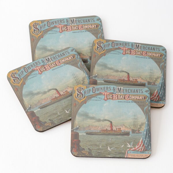 Item preview, "Ship Owners and Merchant Tug Boat Company" by Emmanuel Wyttenbach | American vintage posters designed and sold by POSTERAMALA.