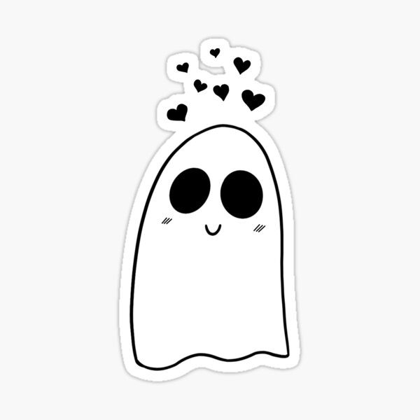 Valentines Ghost Sticker