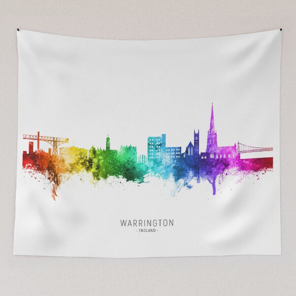 Item preview, Warrington England Skyline designed and sold by ArtPrints.