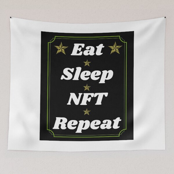 Item preview, Eat Sleep NFT Repeat cute Design designed and sold by Shahnawaz Khandesigner.