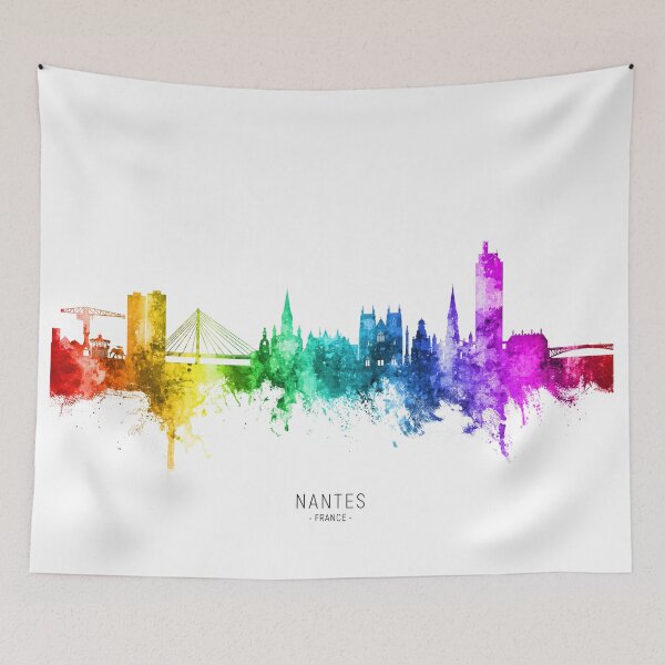 Item preview, Nantes France Skyline designed and sold by ArtPrints.