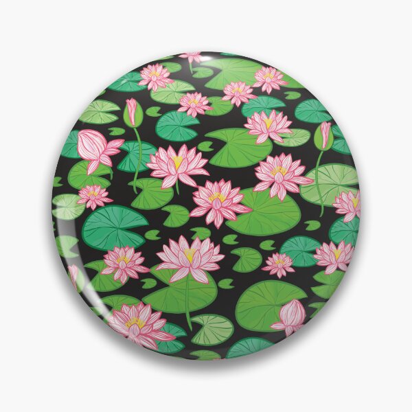 Item preview, Round decorative background with water lily designed and sold by JoyColorLove.