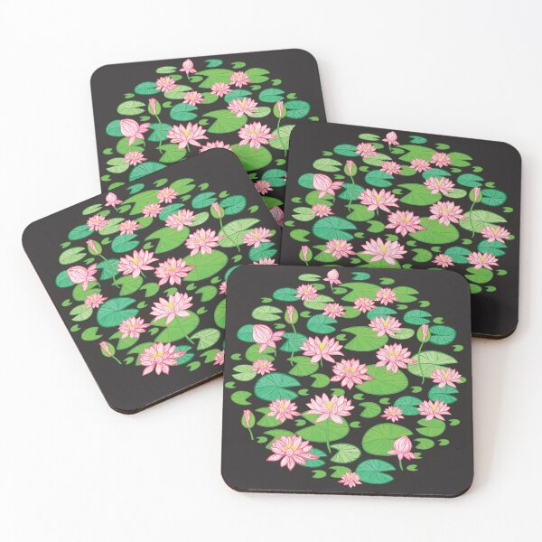 Item preview, Round decorative background with water lily designed and sold by JoyColorLove.