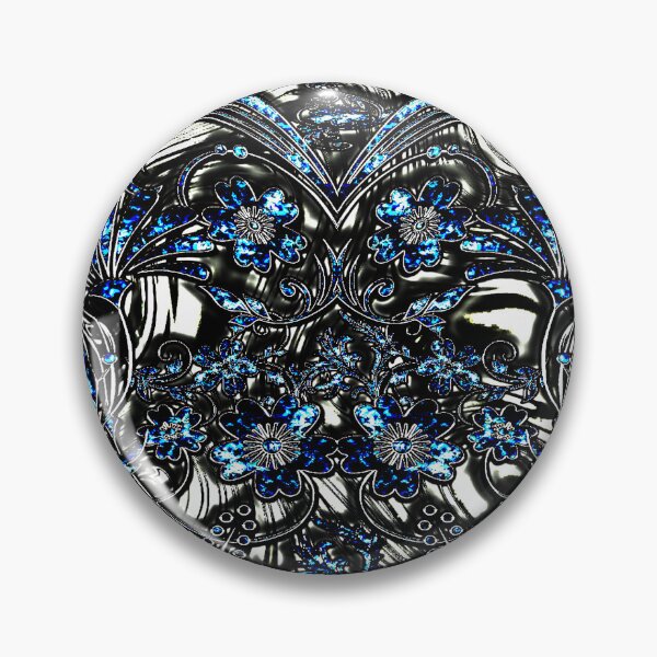 Item preview, Blue Gem Flowers on Silver designed and sold by EnuffGuff.