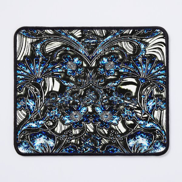 Item preview, Blue Gem Flowers on Silver designed and sold by EnuffGuff.