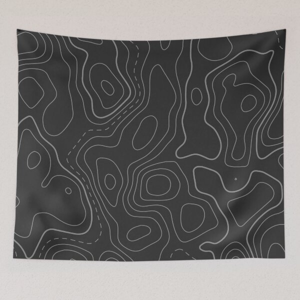 Item preview, Black topography map designed and sold by AlexGolyakov.