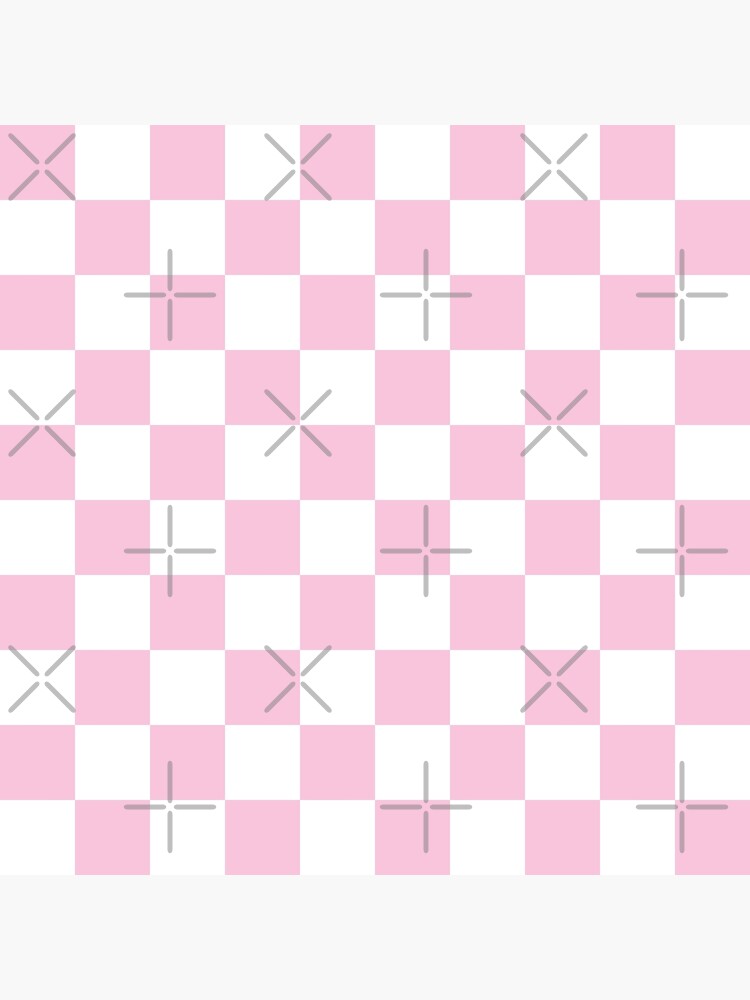 Hot Pink Checkerboard Palm Beach Preppy Wallpaper by Cafe Pretzel