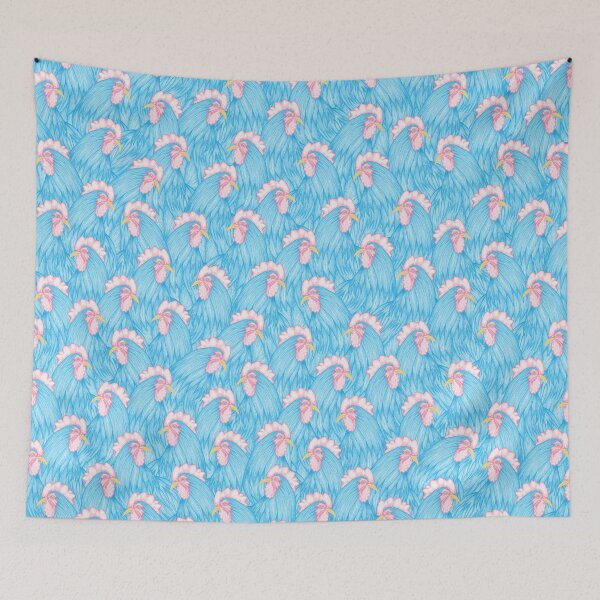 Item preview, Diurnal (Pattern of Blue Rooster) designed and sold by Ranggasme.