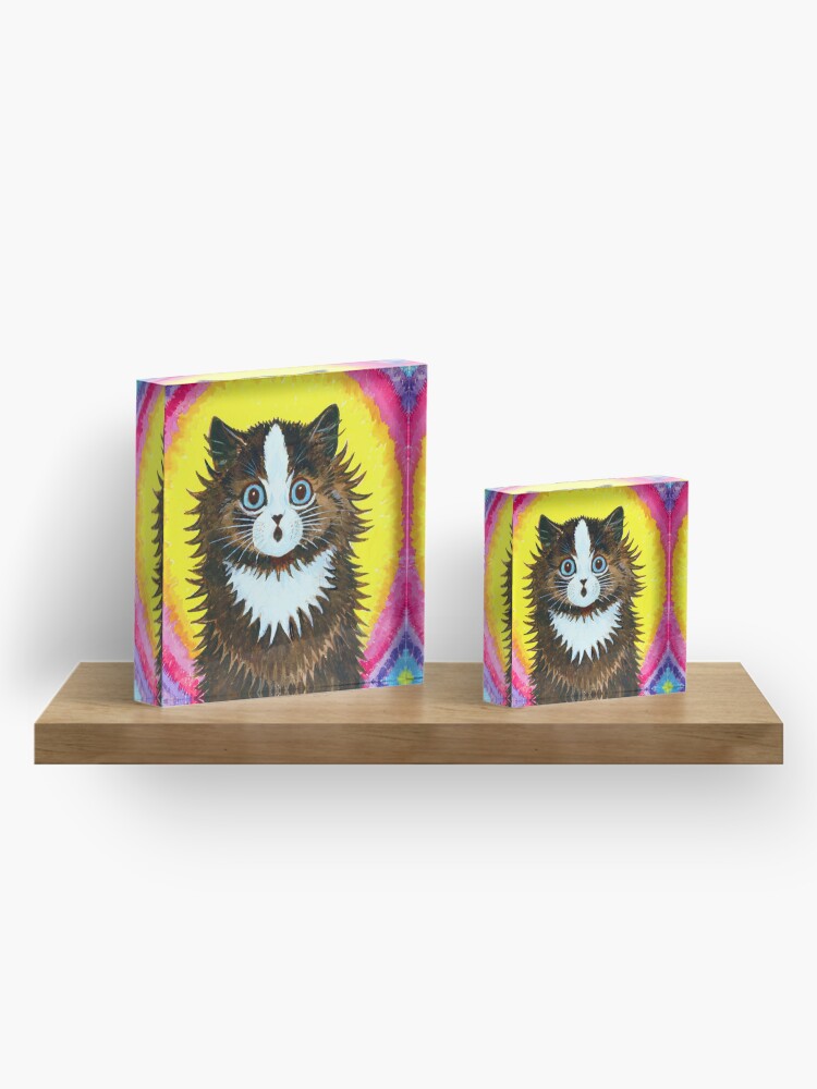 Alternate view of Cat in a Rainbow, Louis Wain Acrylic Block