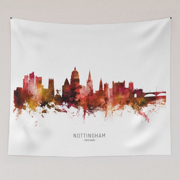 Item preview, Nottingham England Skyline designed and sold by ArtPrints.