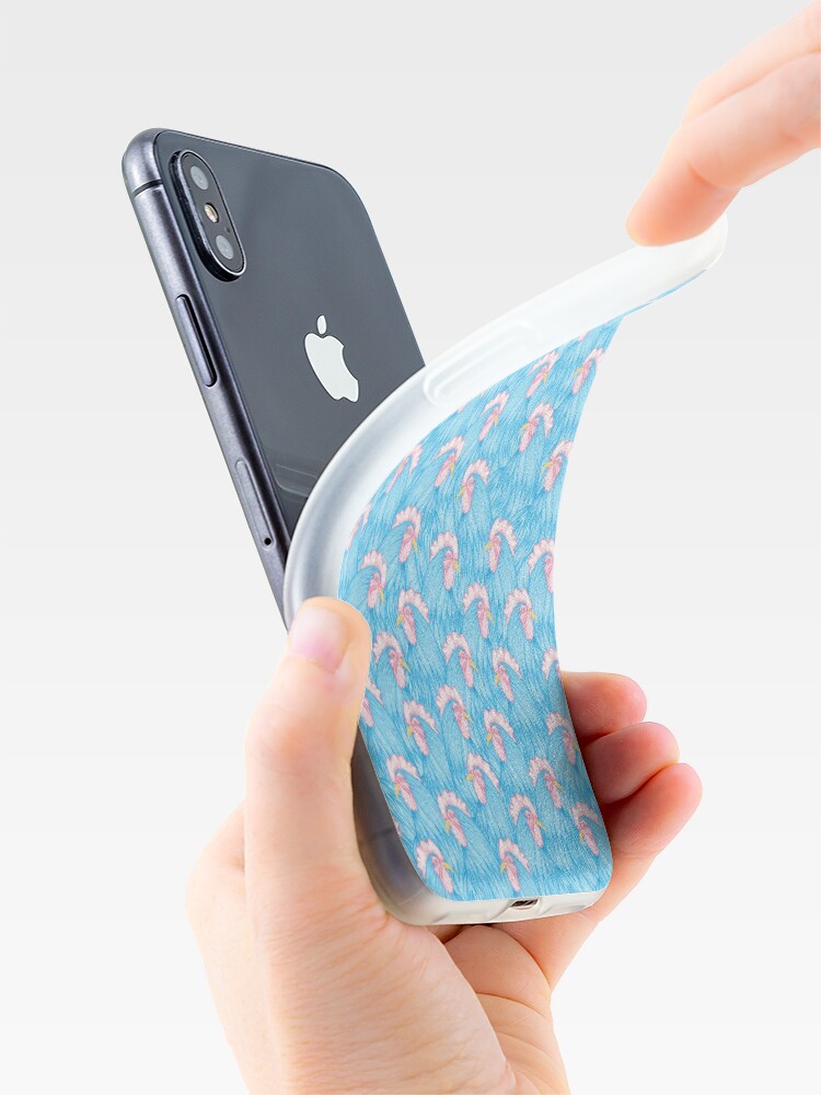 Alternate view of Diurnal (Pattern of Blue Rooster) iPhone Case & Cover