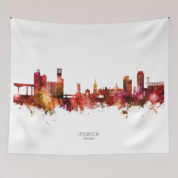 Item preview, Ipswich England Skyline designed and sold by ArtPrints.