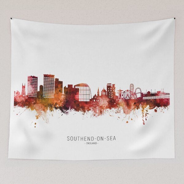 Item preview, Southend-on-Sea England Skyline designed and sold by ArtPrints.