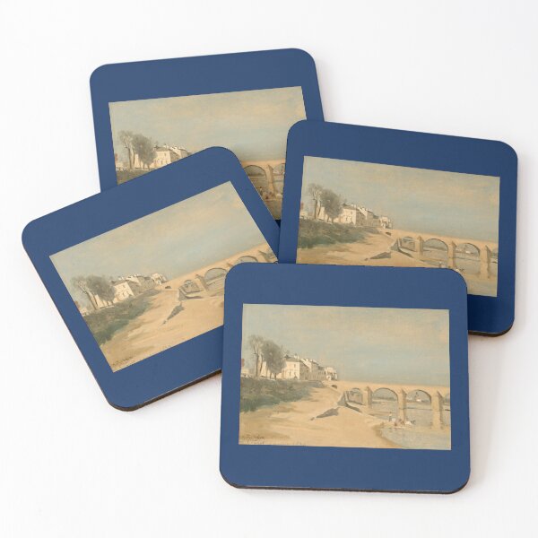 Item preview, Bridge on the Saône River at Mâcon 1834 - Jean-Baptiste-Camille Corot Premium  designed and sold by Mavis-UK.
