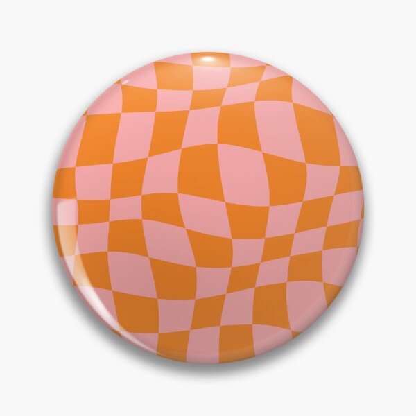 Item preview, Warped Checkered Pattern (orange/pink) designed and sold by Design Minds Boutique.