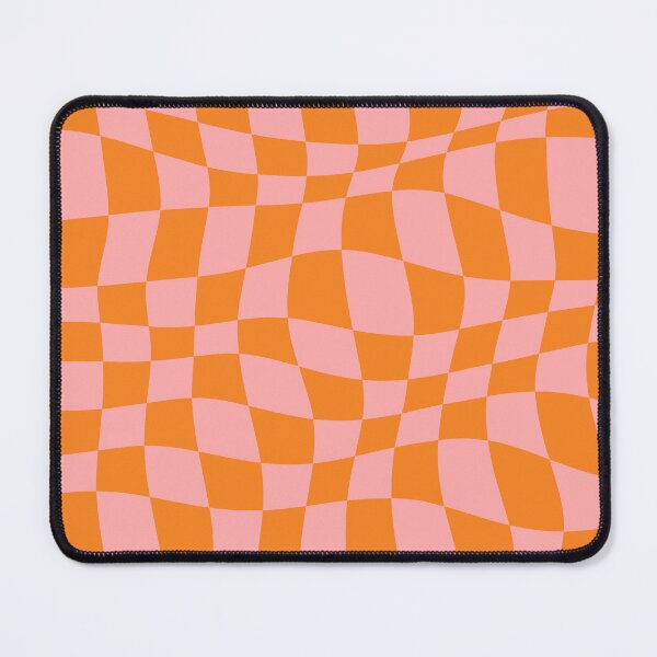 Item preview, Warped Checkered Pattern (orange/pink) designed and sold by Design Minds Boutique.