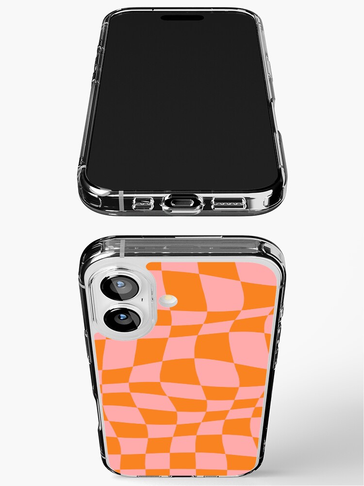 Warped Checkered Pattern (orange/pink)