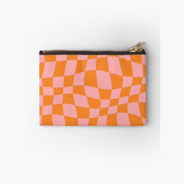 Artikelvorschau, Verzerrtes Karomuster (orange/rosa) entworfen und verkauft von Design Minds Boutique.