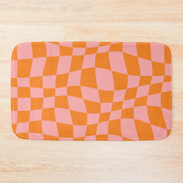 Item preview, Warped Checkered Pattern (orange/pink) designed and sold by Design Minds Boutique.