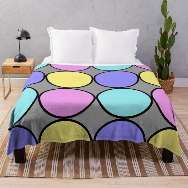 Item preview, Circles Pattern, pink, purple, blue, yellow, grey, gray, black designed and sold by RLWphoto.