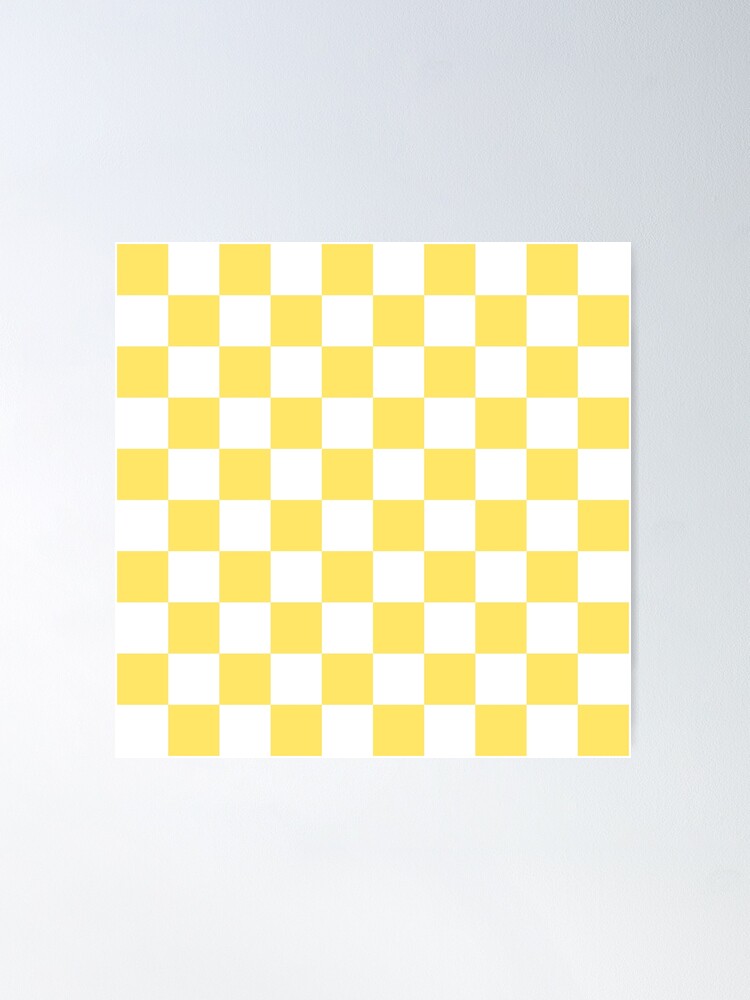 Modern Checkerboard Yellow Simple Stylish Custom Square Business