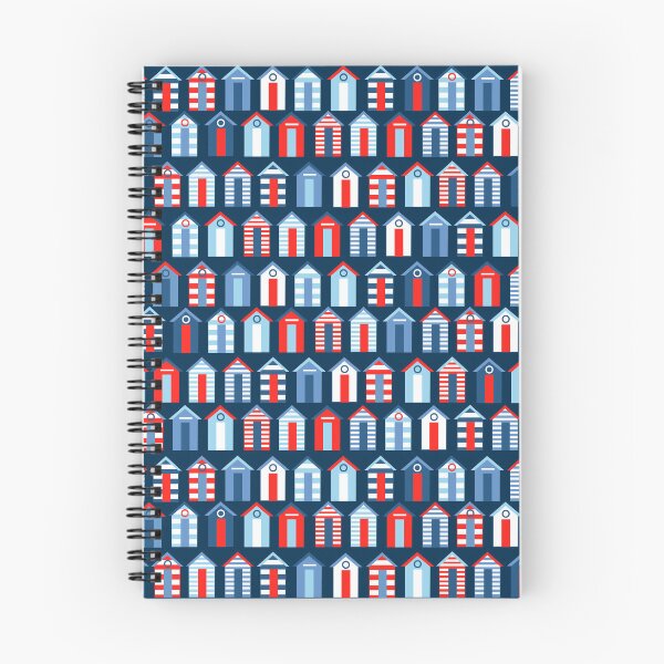 Item preview, Beach huts on Navy designed and sold by emmaheeson.