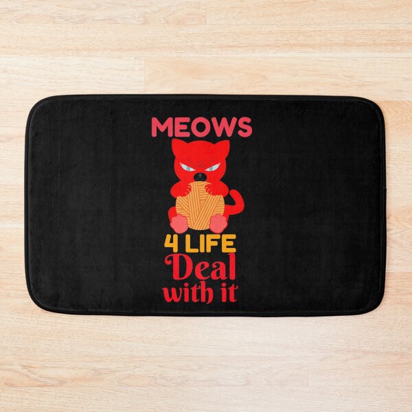 Item preview, MEOWS 4 LIFE DEAL WITH IT - Funny Cat Pictures designed and sold by FunnyCatsFam.