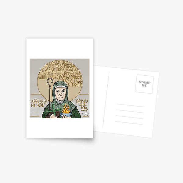 Brigid of Kildare (451-525) Postcard