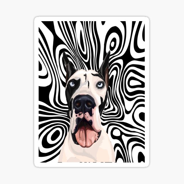 Aperçu de l'œuvre Dizzy dog-Great Dane créée et vendue par LetArt.